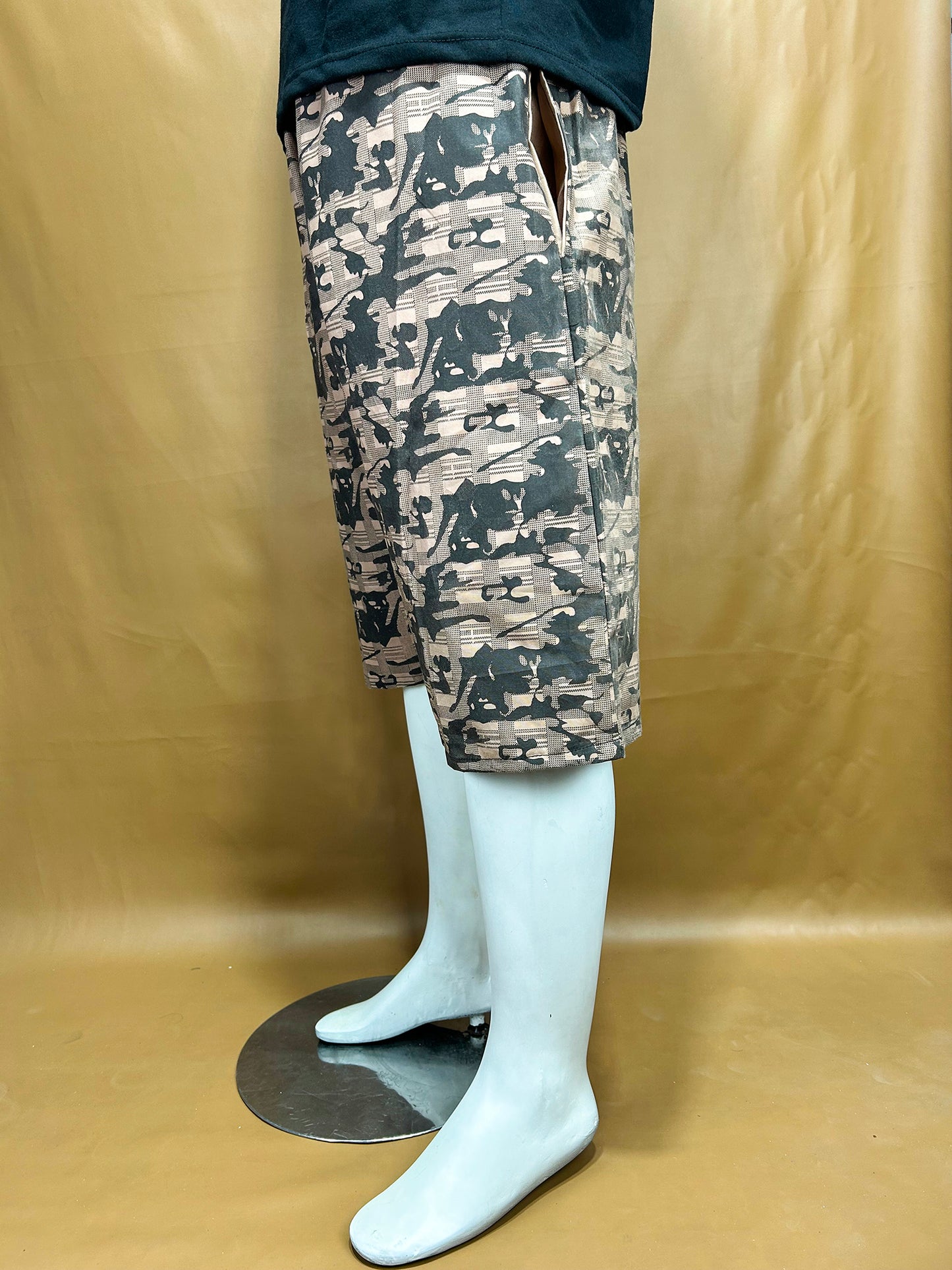 Brown Camo Cotton Short for Men MS86