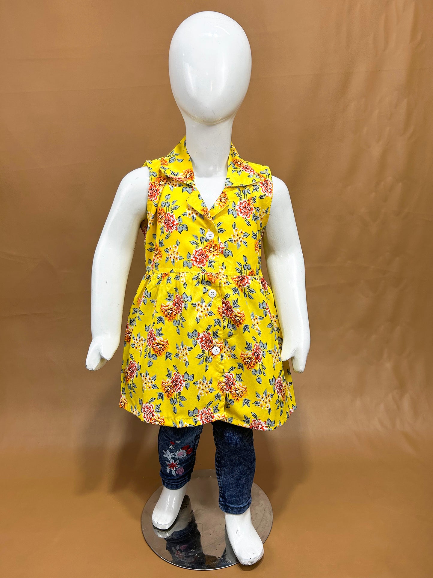 1Yr - 9Yrs Yellow Frock For Girls NG GF09