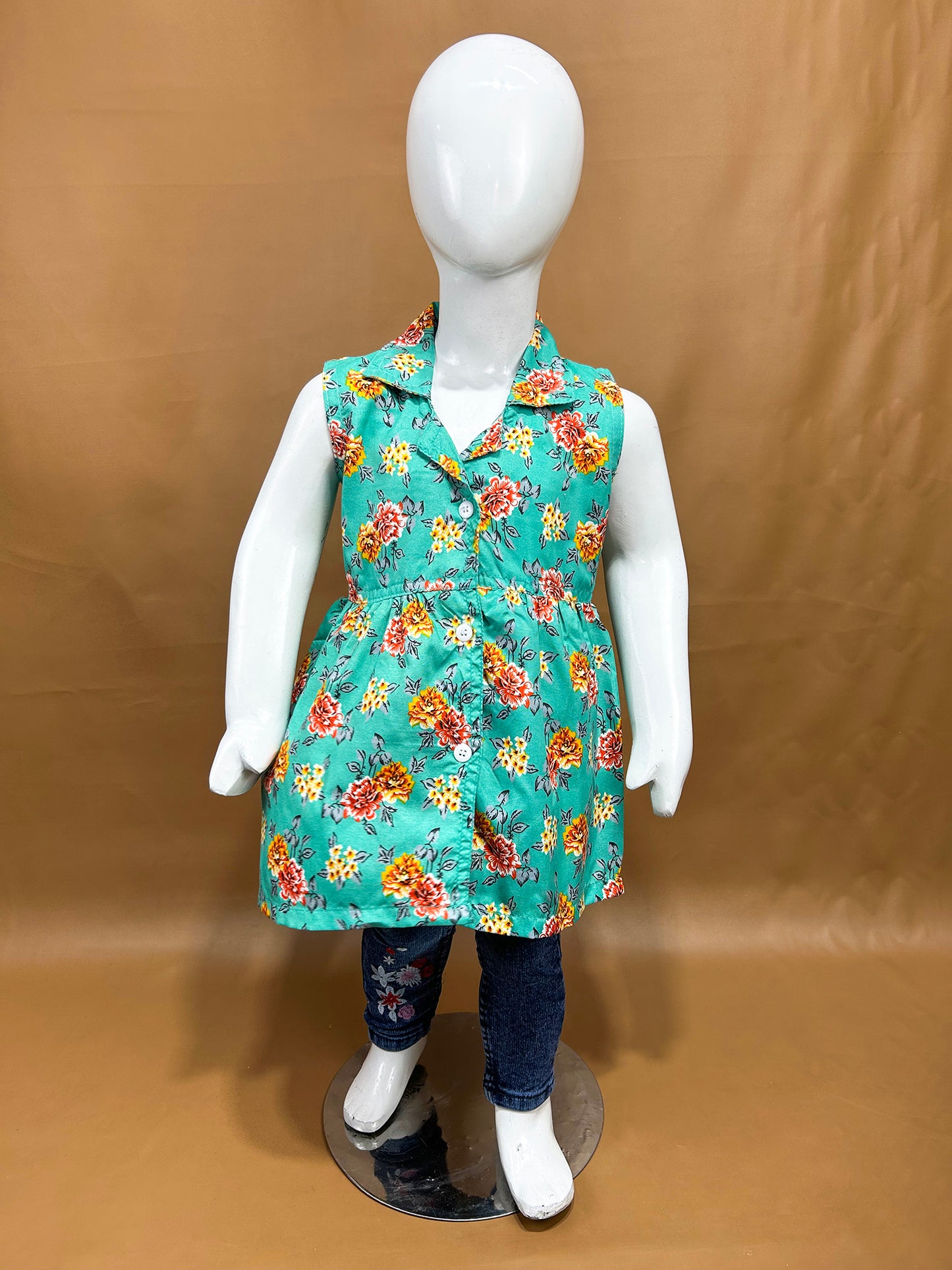 1Yr - 9Yrs Light Green Frock For Girls NG GF11