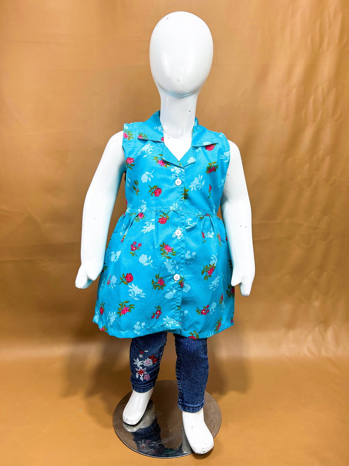 1Yr - 9Yrs Blue Frock For Girls NG GF12