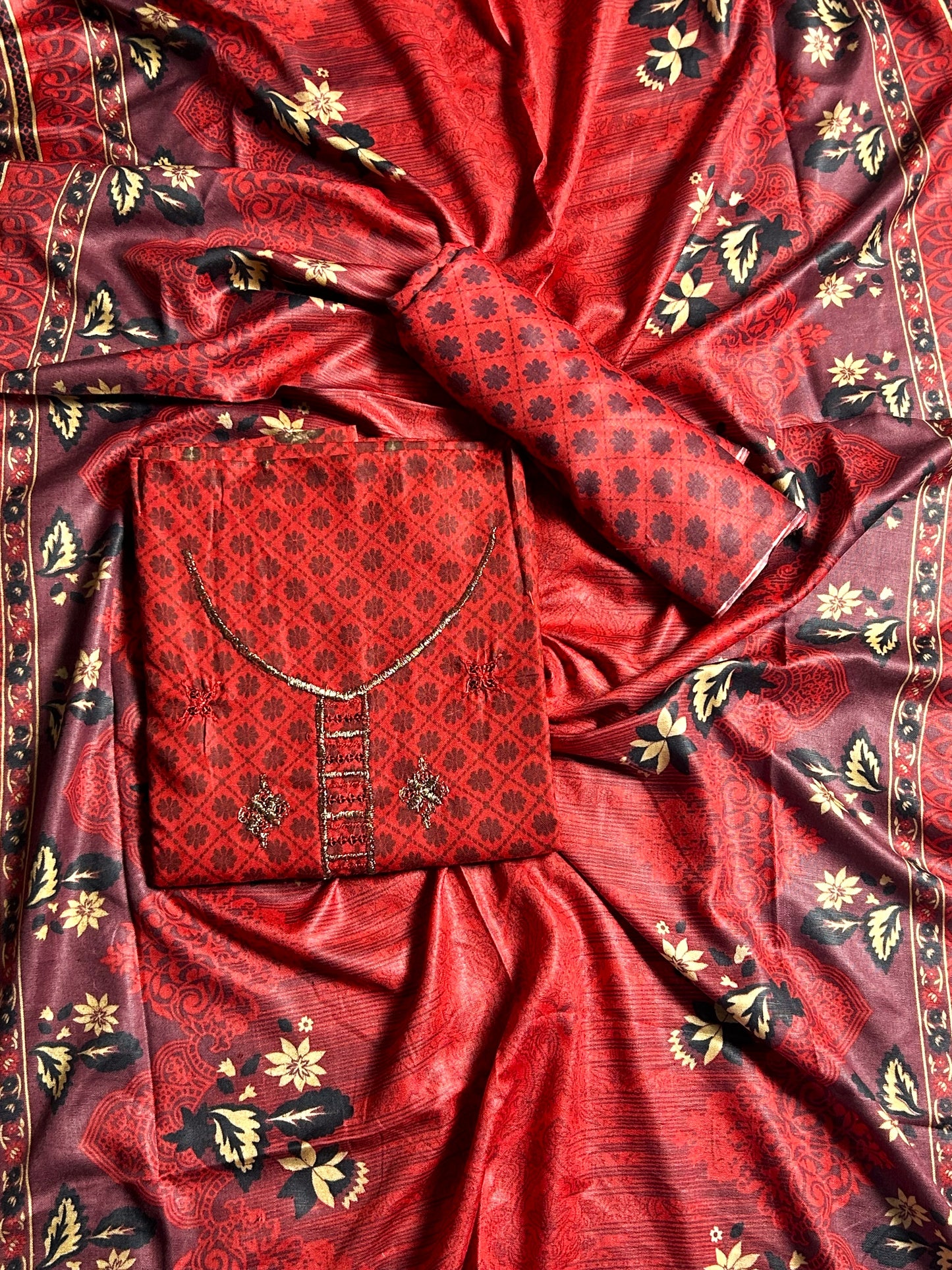 3Pcs Unstitched Digital Lawn Suit For Women WU207
