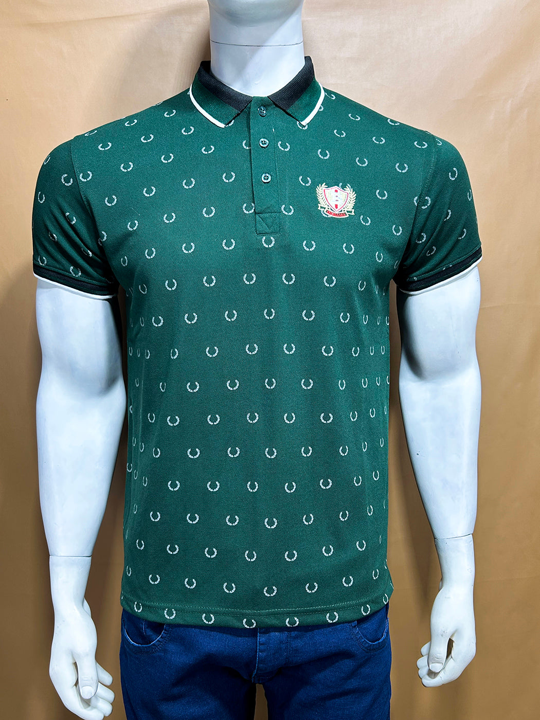 Green Polo T-Shirt For Men MTS284