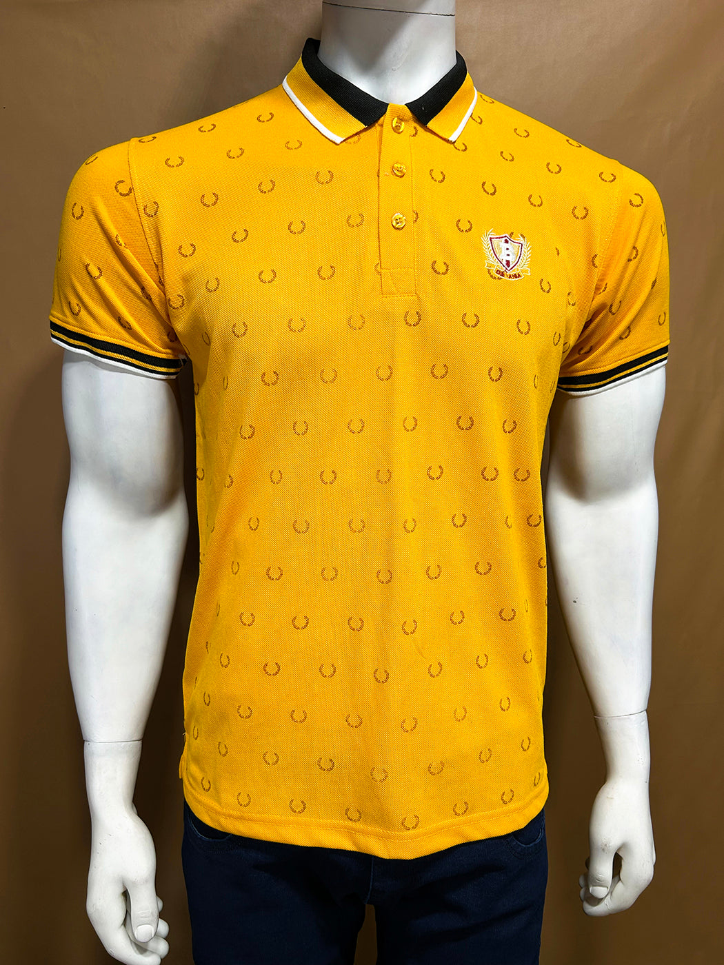 Yellow Polo T-Shirt For Men MTS286