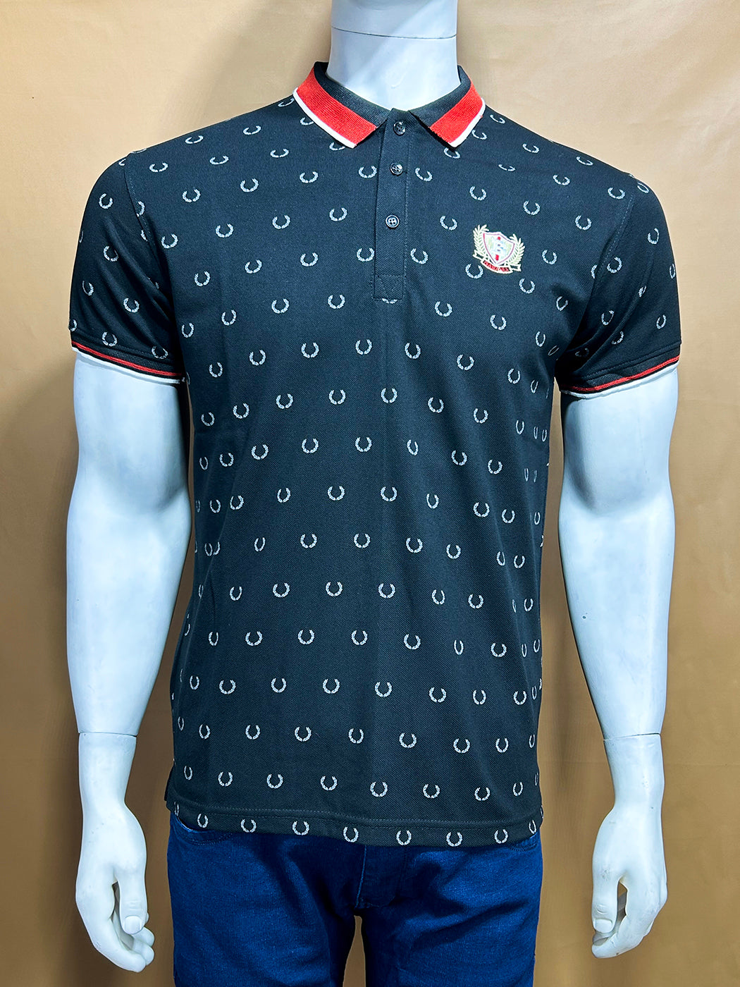 Black Polo T-Shirt For Men MTS290