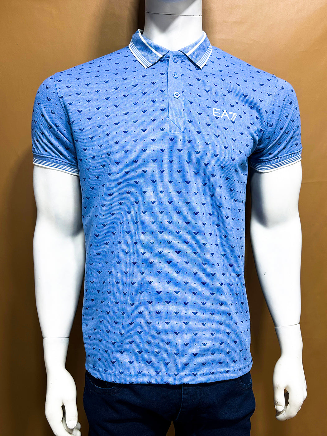 Blue Polo T-Shirt For Men MTS297