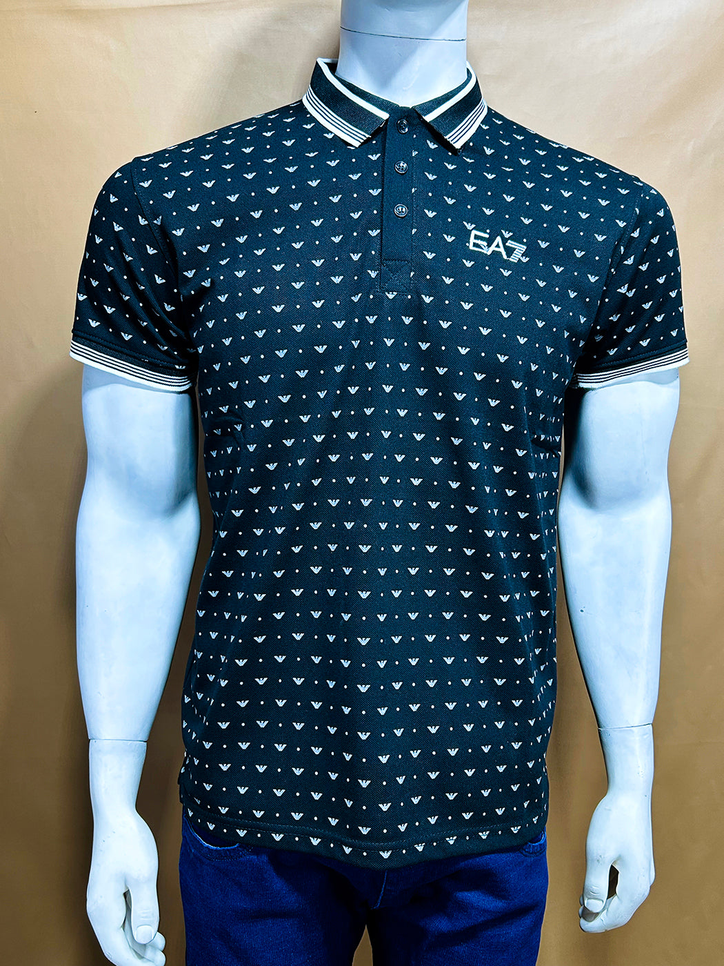 Black Polo T-Shirt For Men MTS298