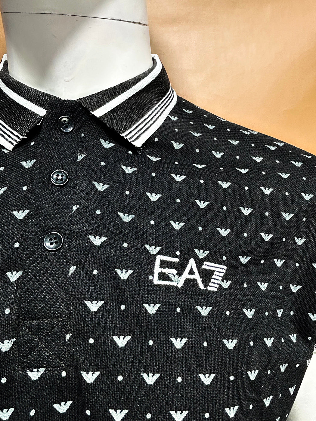 Black Polo T-Shirt For Men MTS298