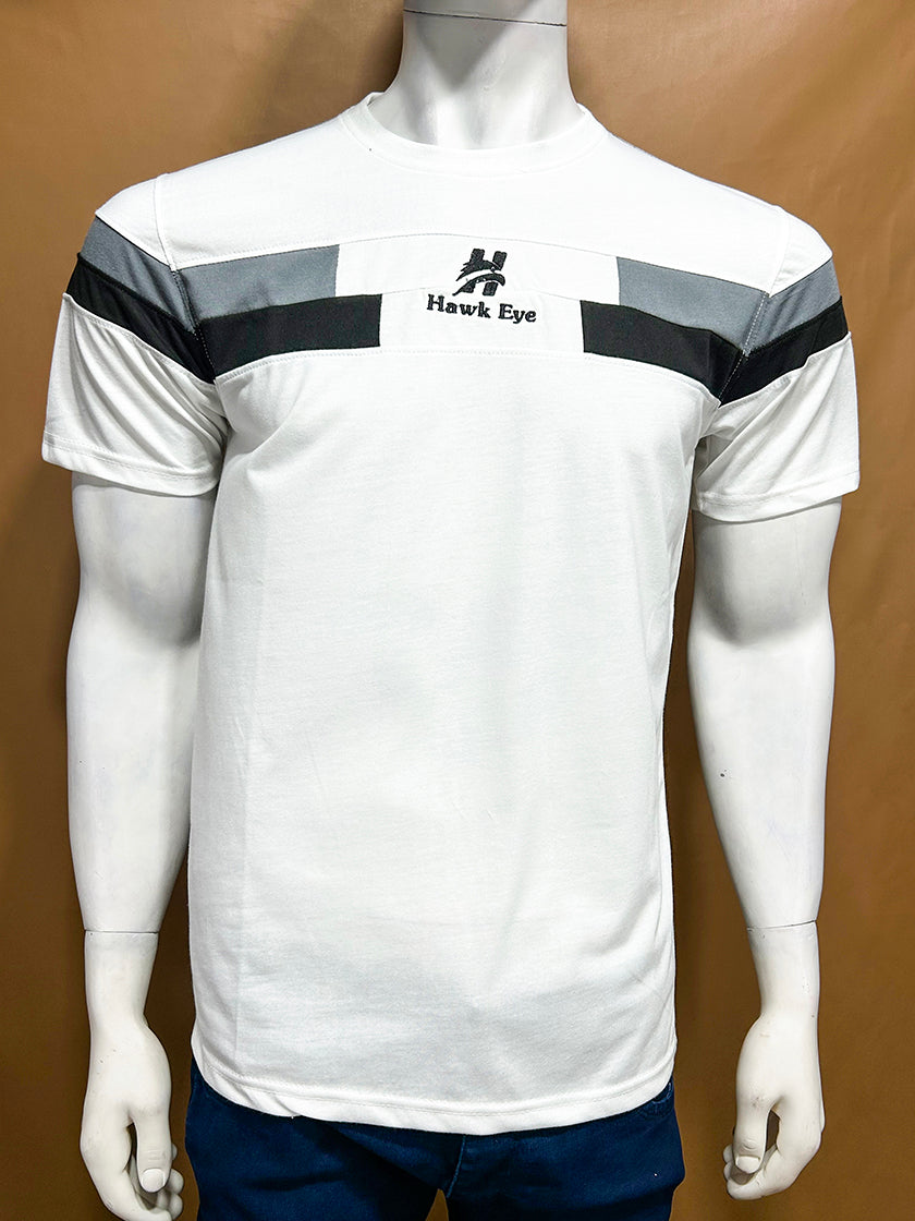 White Hawk Eye T-Shirt For Men MTS356