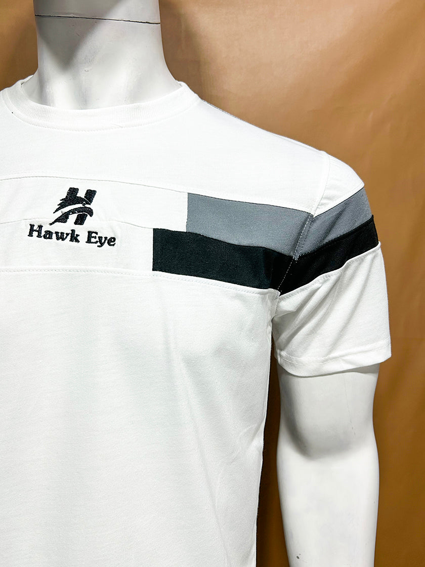White Hawk Eye T-Shirt For Men MTS356