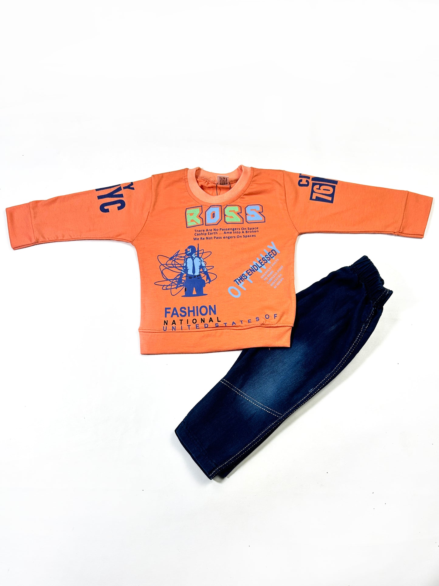 1Yr - 4Yrs Kids Suit Printed Boss Orange RZ BS450