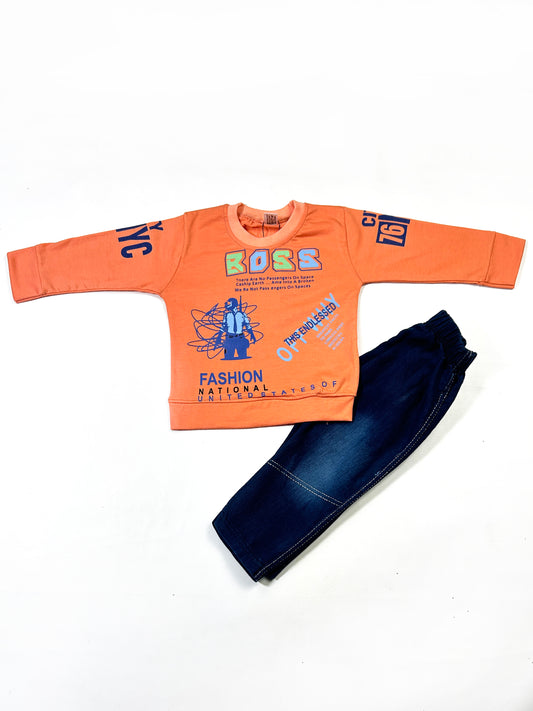 1Yr - 4Yrs Kids Suit Printed Boss Orange RZ BS450