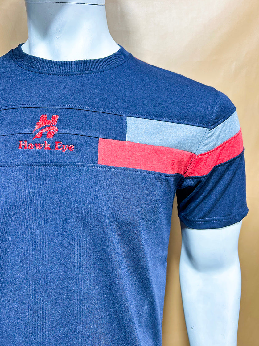 Navy Blue Hawk Eye T-Shirt For Men MTS363
