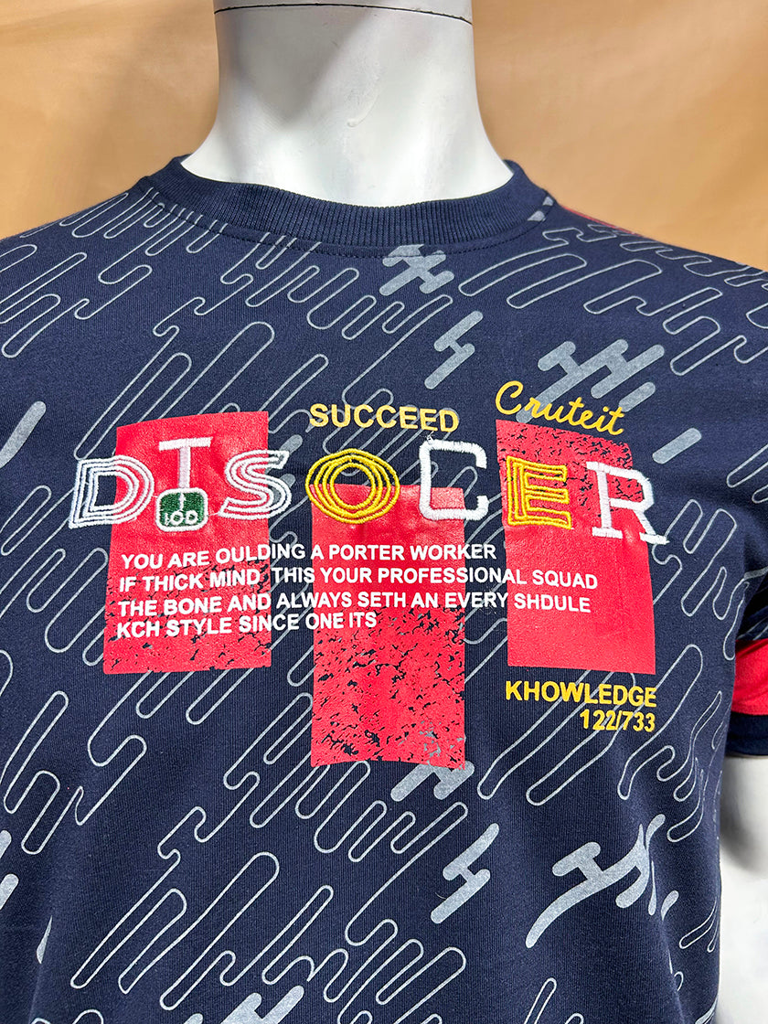Blue Disocer T-Shirt For Men MTS349