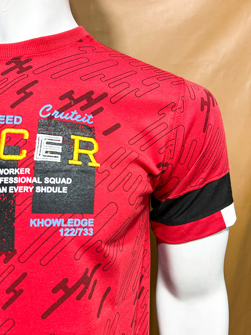 Red Disocer T-Shirt For Men MTS350