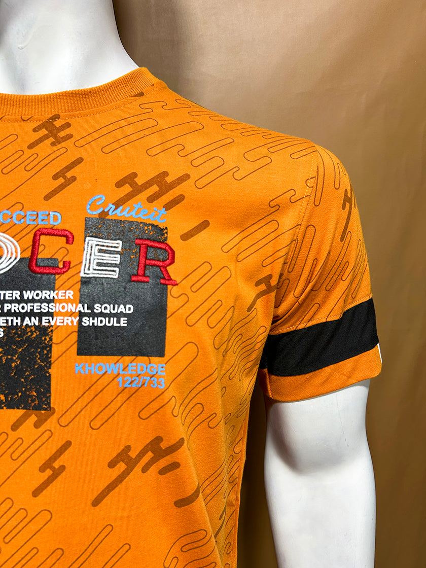 Orange Disocer T-Shirt For Men MTS355