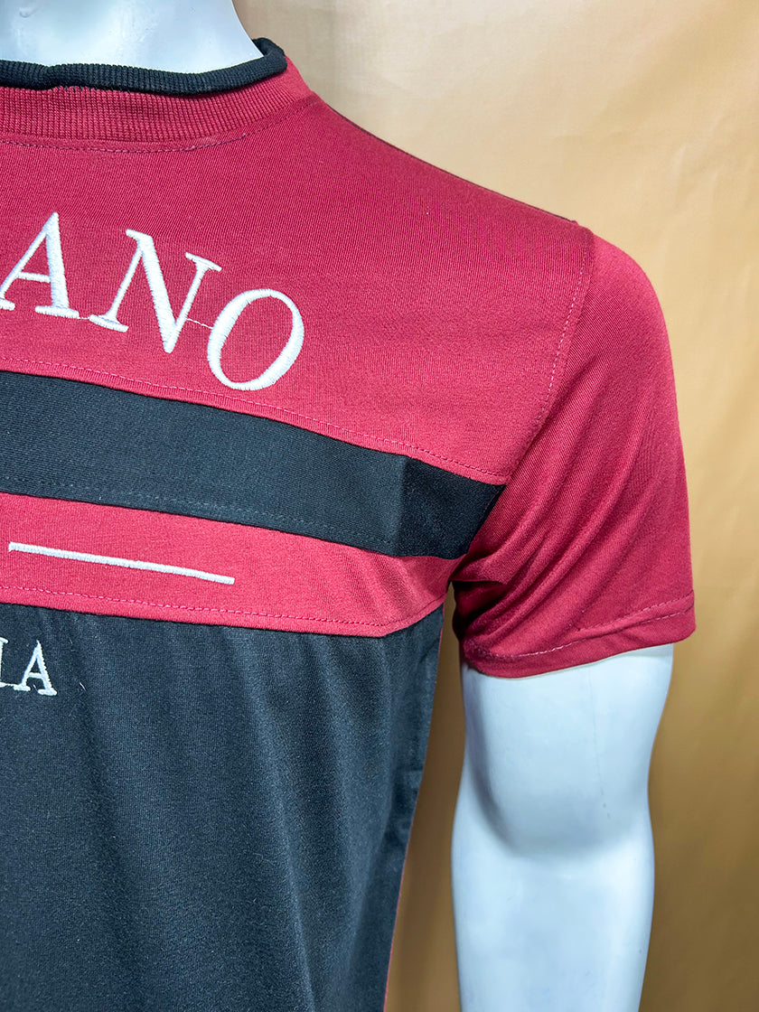 Maroon Milano T-Shirt For Men MTS366