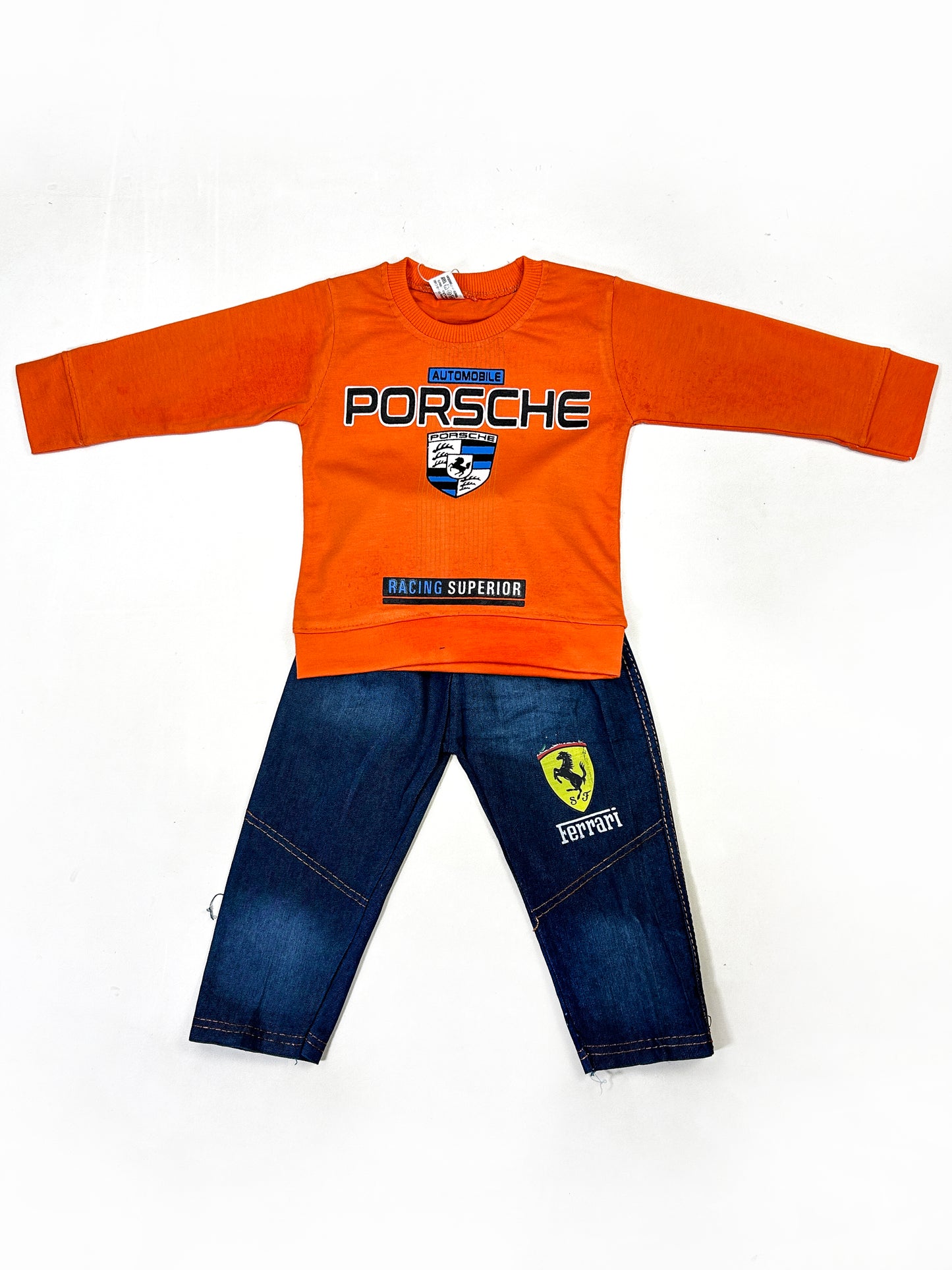 1Yr - 4Yrs Kids Suit Printed Porsche Orange RZ BS460
