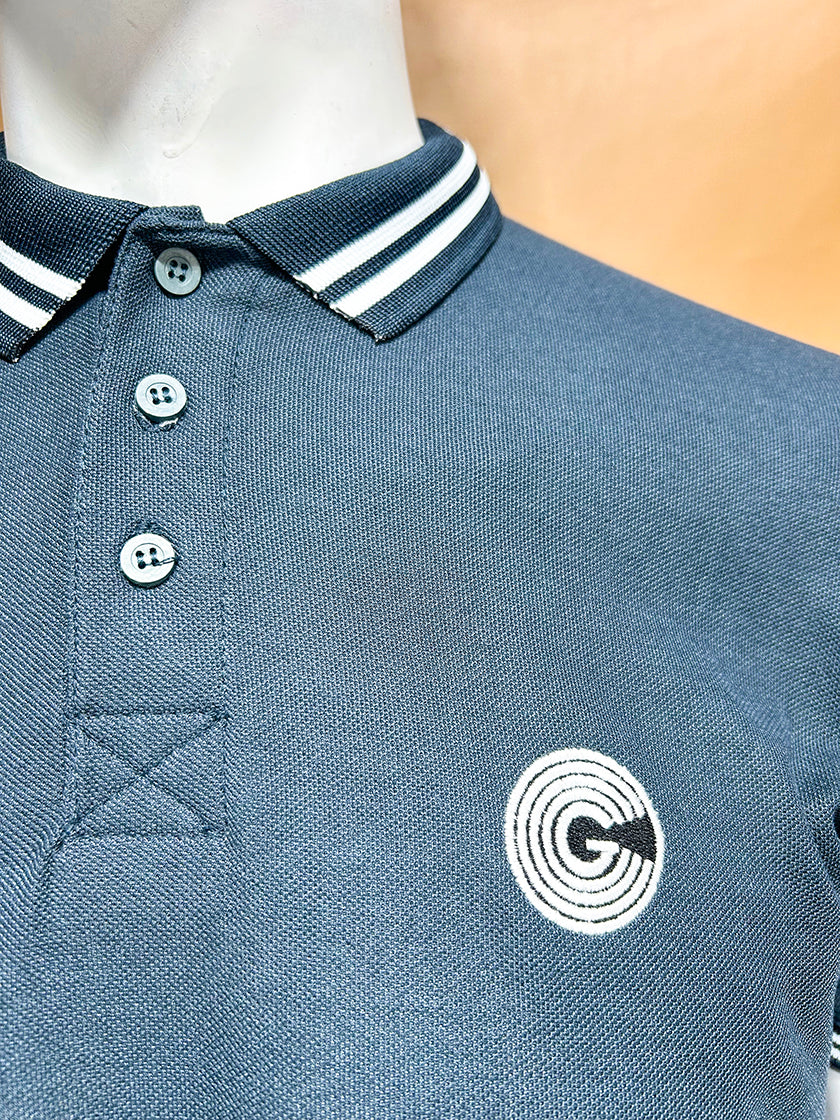 Grey G Polo T-Shirt For Men MTS321