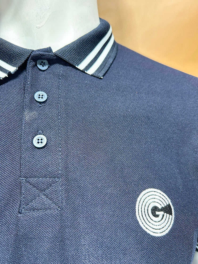 Navy Blue G Polo T-Shirt For Men MTS322