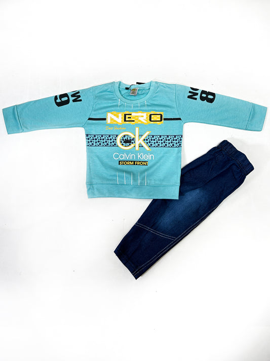 1Yr - 4Yrs Kids Suit Printed Nero CK Ferozi RZ BS456