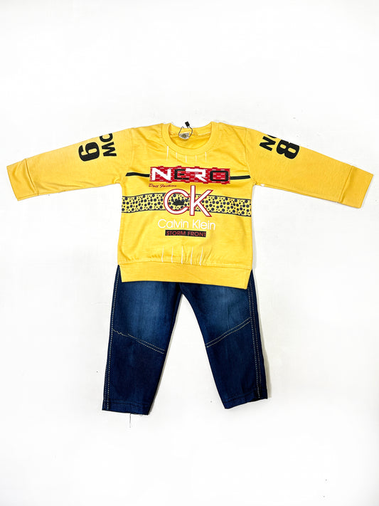 1Yr - 4Yrs Kids Suit Printed Nero CK Yellow RZ BS454