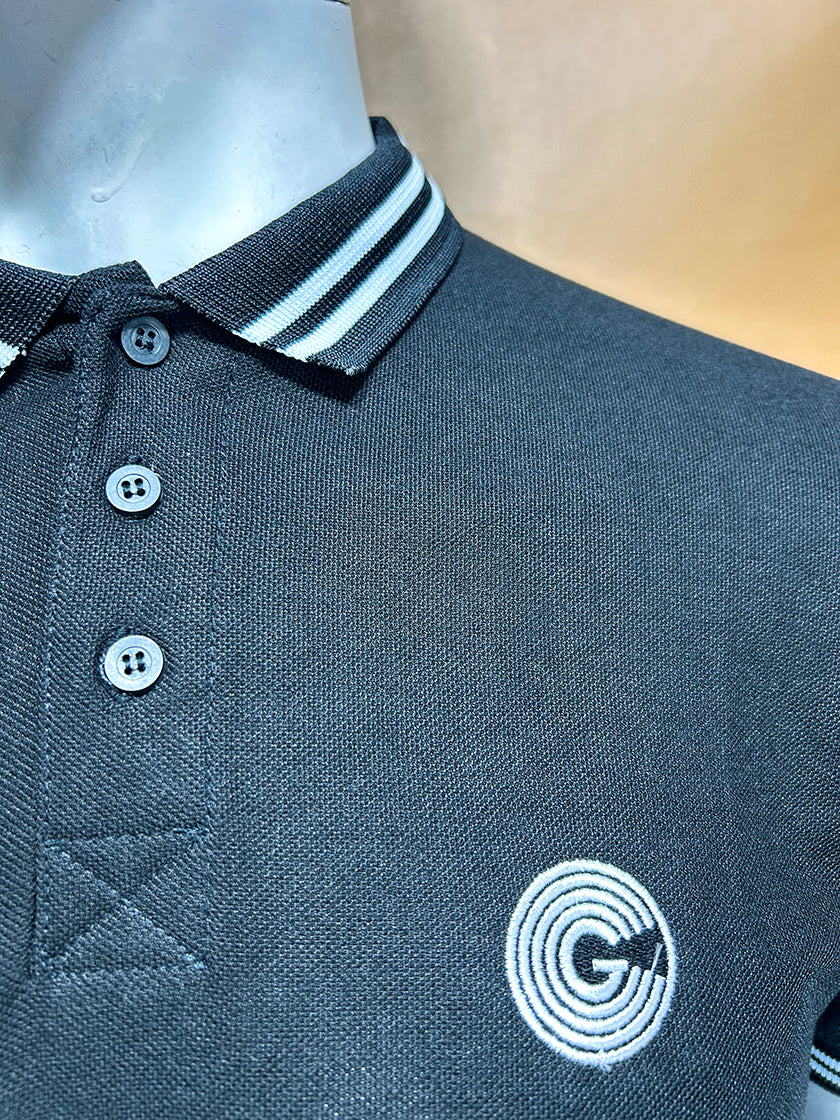 Black G Polo T-Shirt For Men MTS323