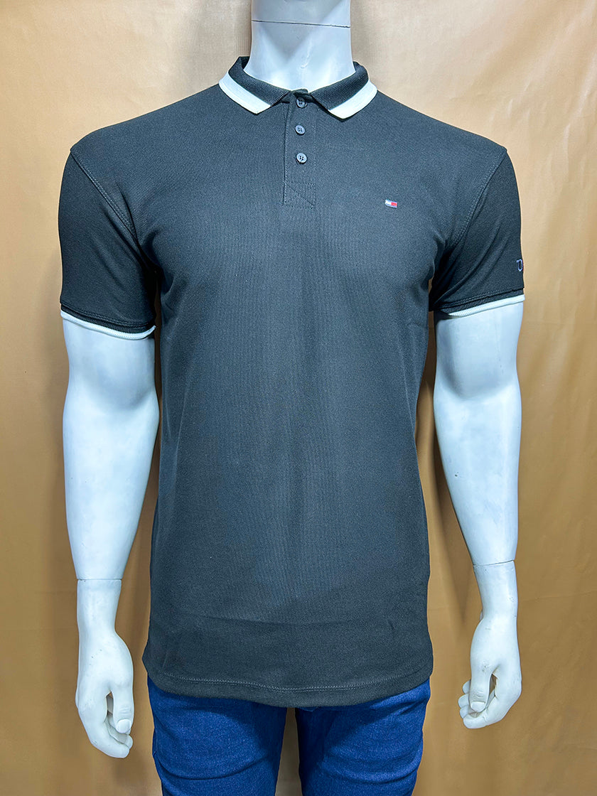 Black Tom Polo T-Shirt For Men MTS327