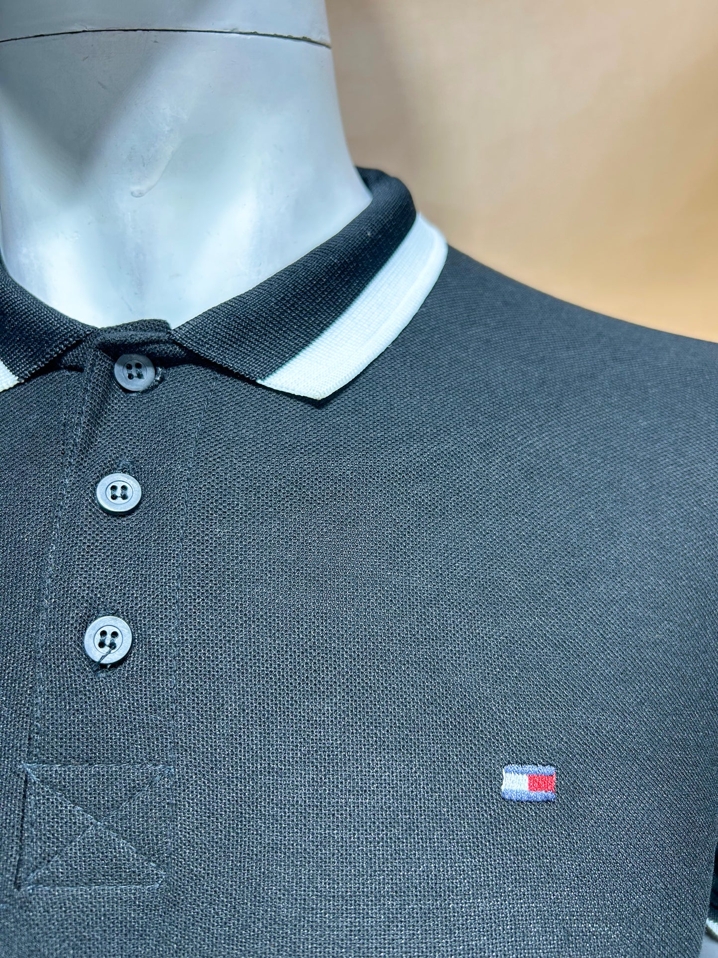 Black Tom Polo T-Shirt For Men MTS327