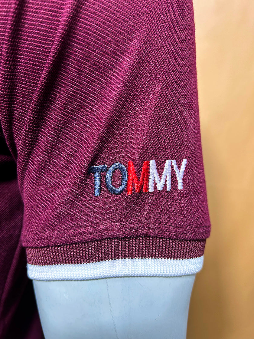 Maroon Tom Polo T-Shirt For Men MTS329