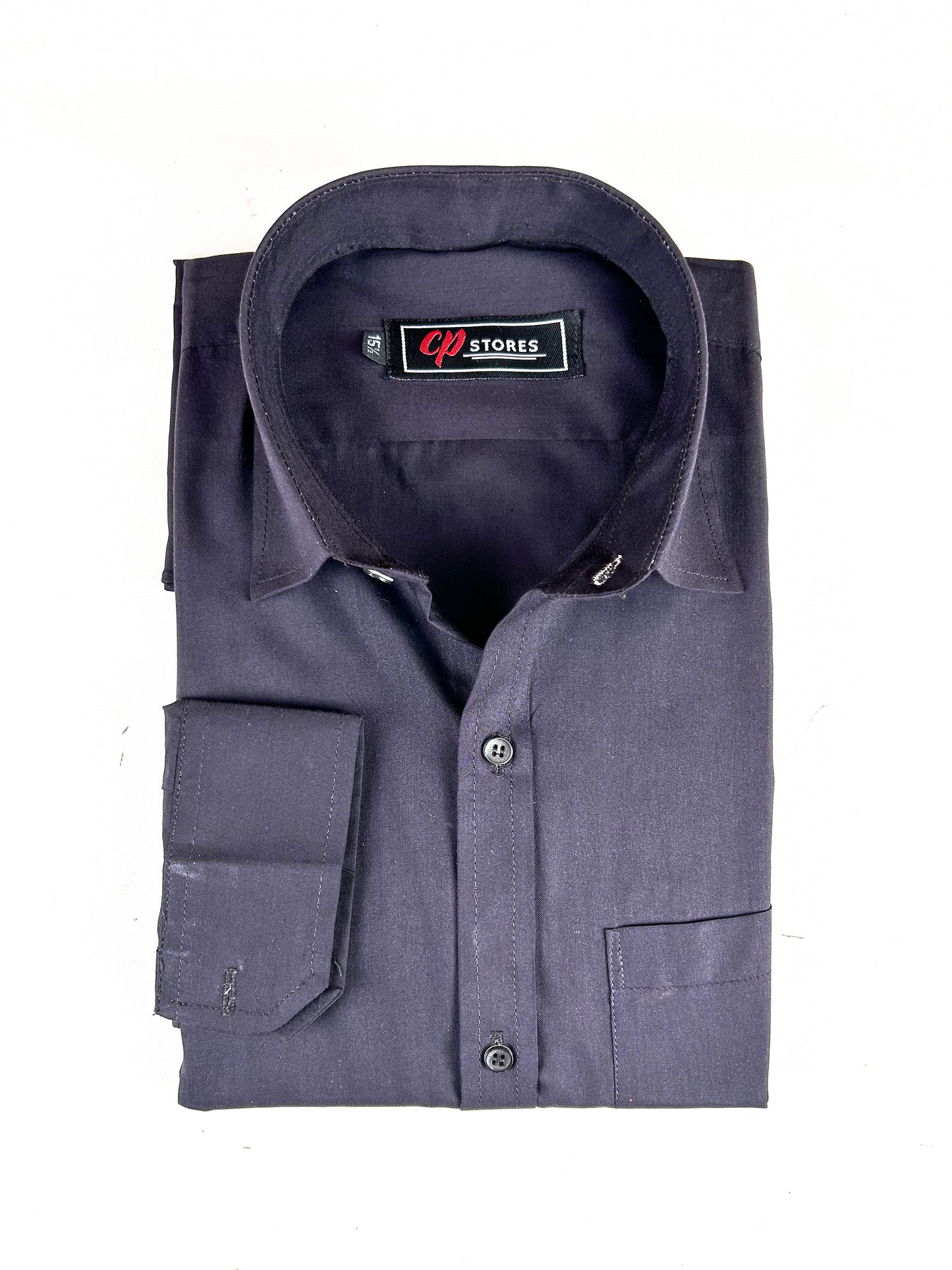 Plain Dark Purple Formal Dress Shirt For Men MFS266