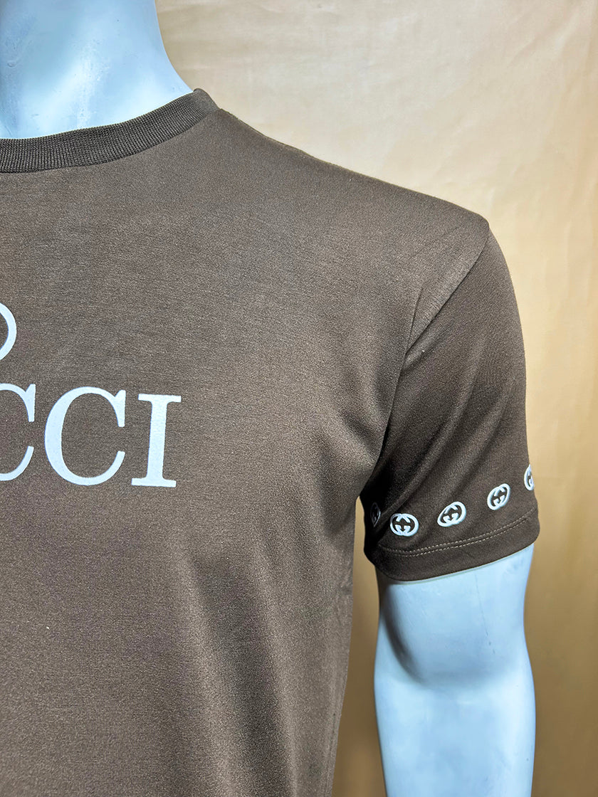 Brown GCI T-Shirt For Men MTS304