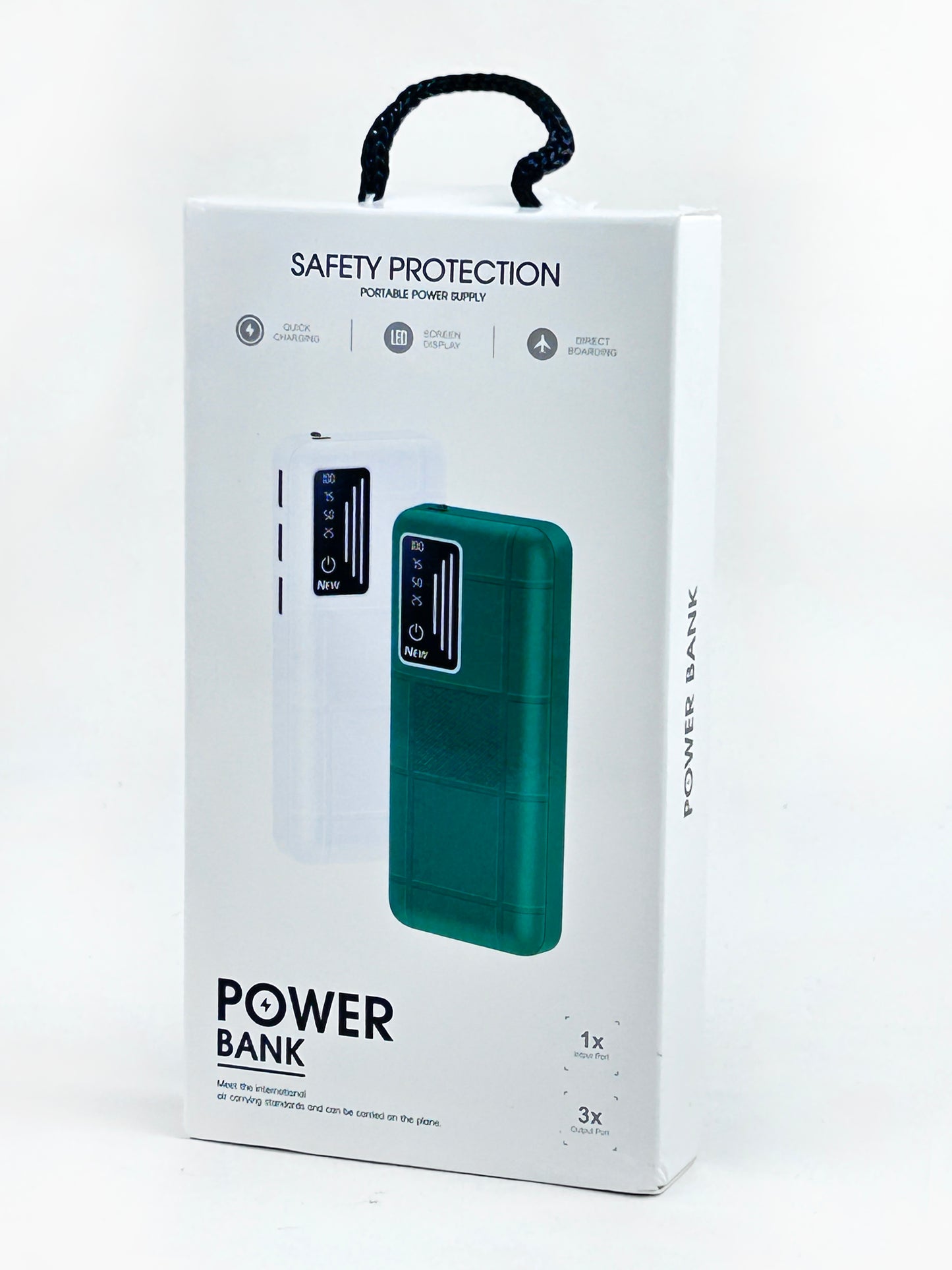 White Power Bank for Emergency Use with 3 USB Output Ports MA32