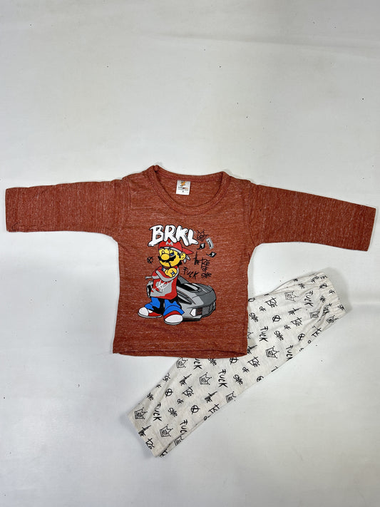 1Yr - 4Yrs BRKL Brown Suit For Kids RG BS485