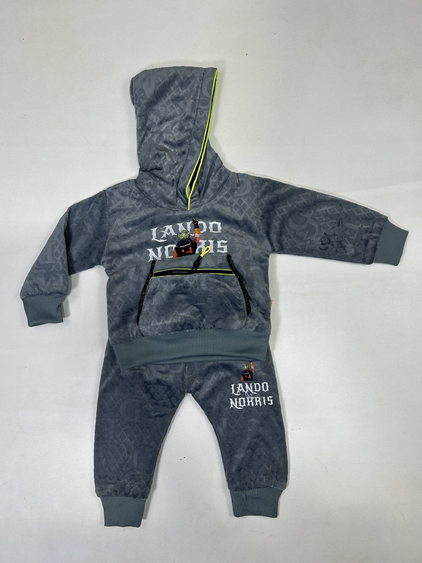3Mth - 9Mth Grey Fleece Baba Suit For Newborns AJ NBS584