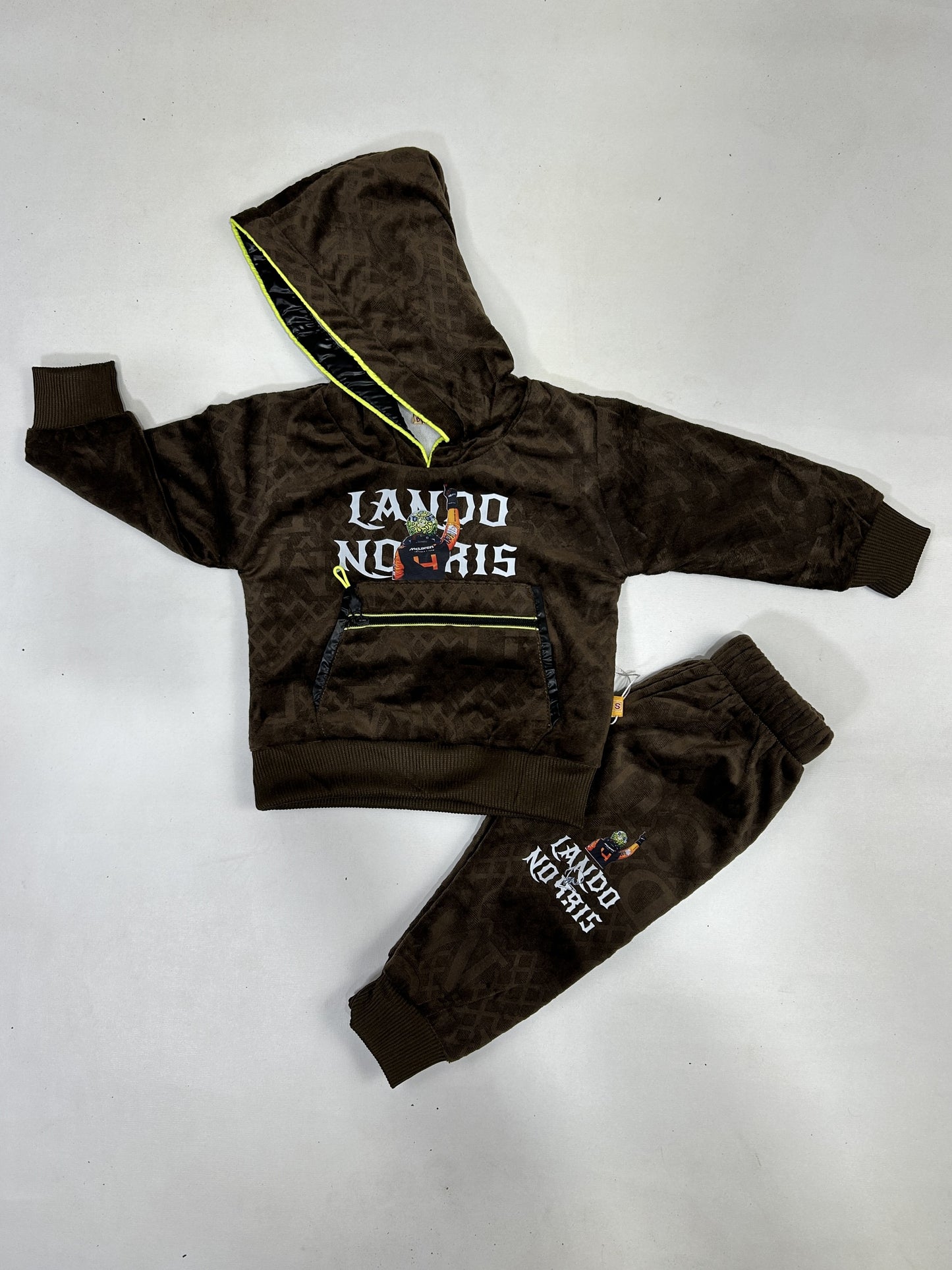 3Mth - 9Mth Brown Fleece Baba Suit For Newborns AJ NBS585