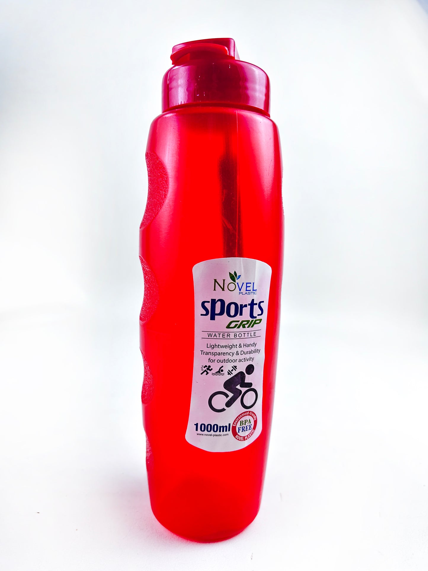 Multicolor Plastic Transparent Water Bottle - 1000ML
