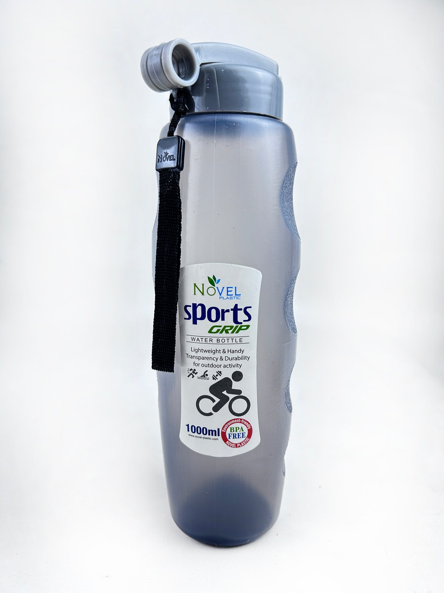 Multicolor Plastic Transparent Water Bottle - 1000ML