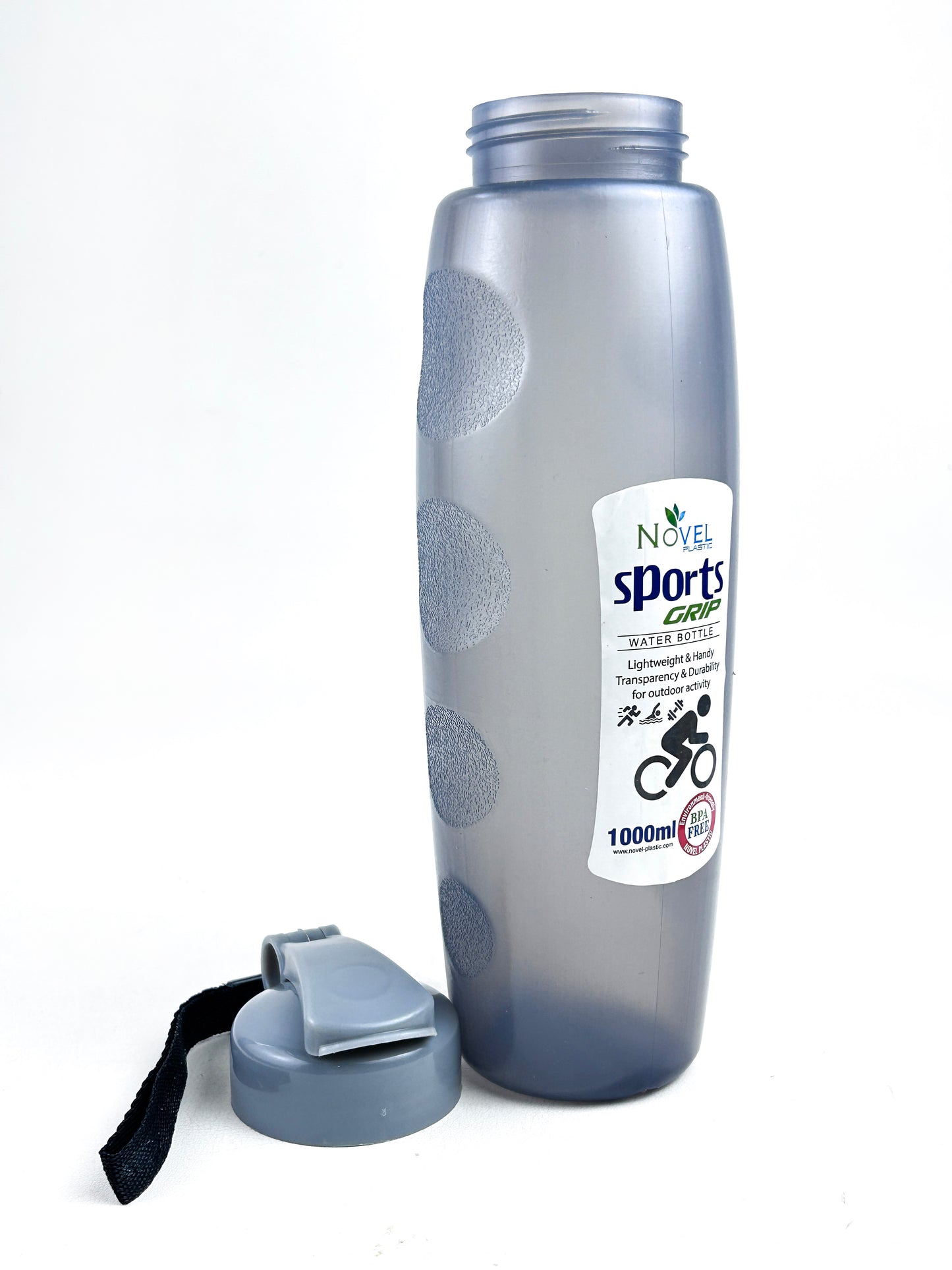 Multicolor Plastic Transparent Water Bottle - 1000ML