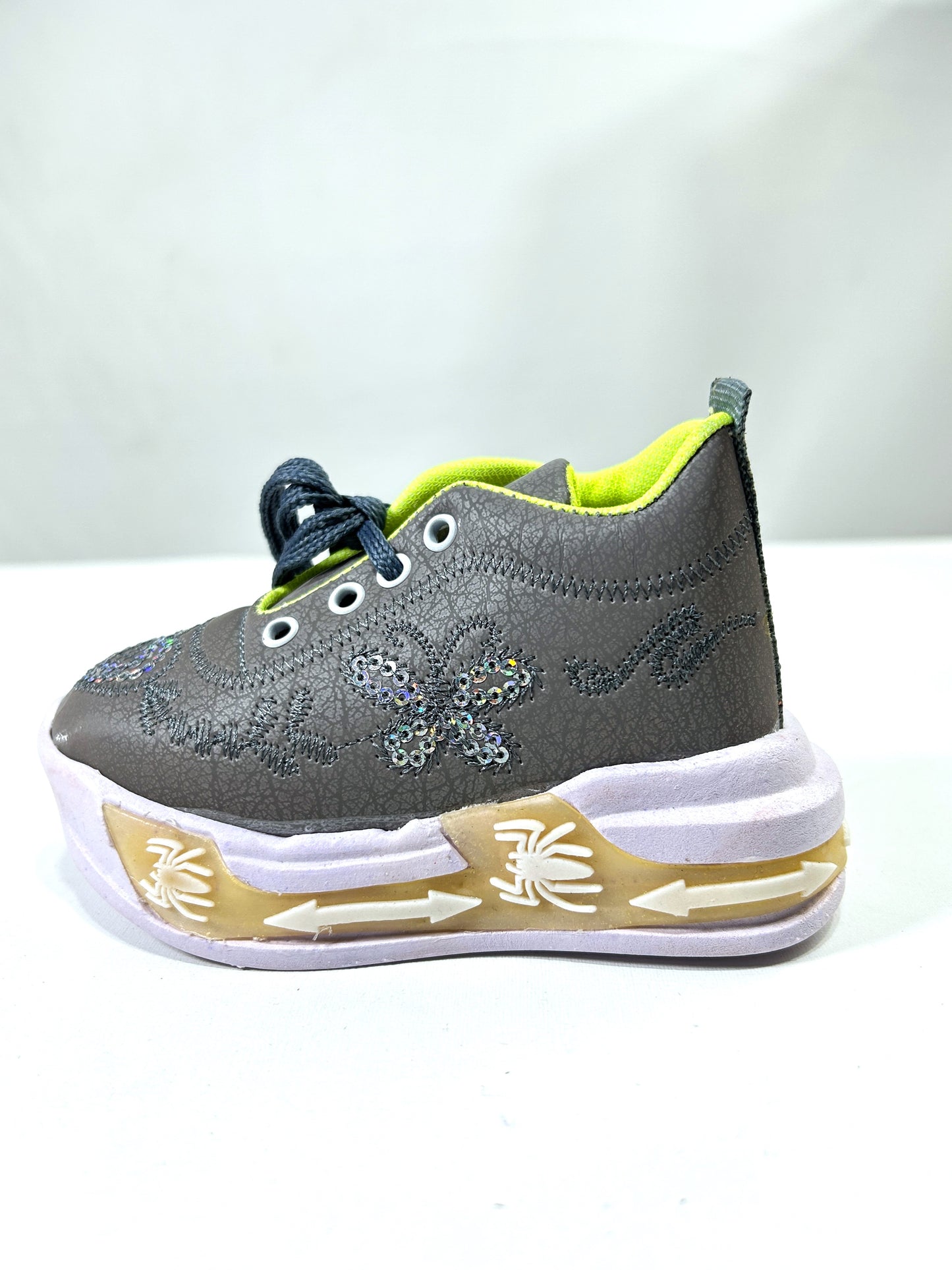 1Yr - 8Yrs Girls Fancy Embroidered Joggers Grey GS06