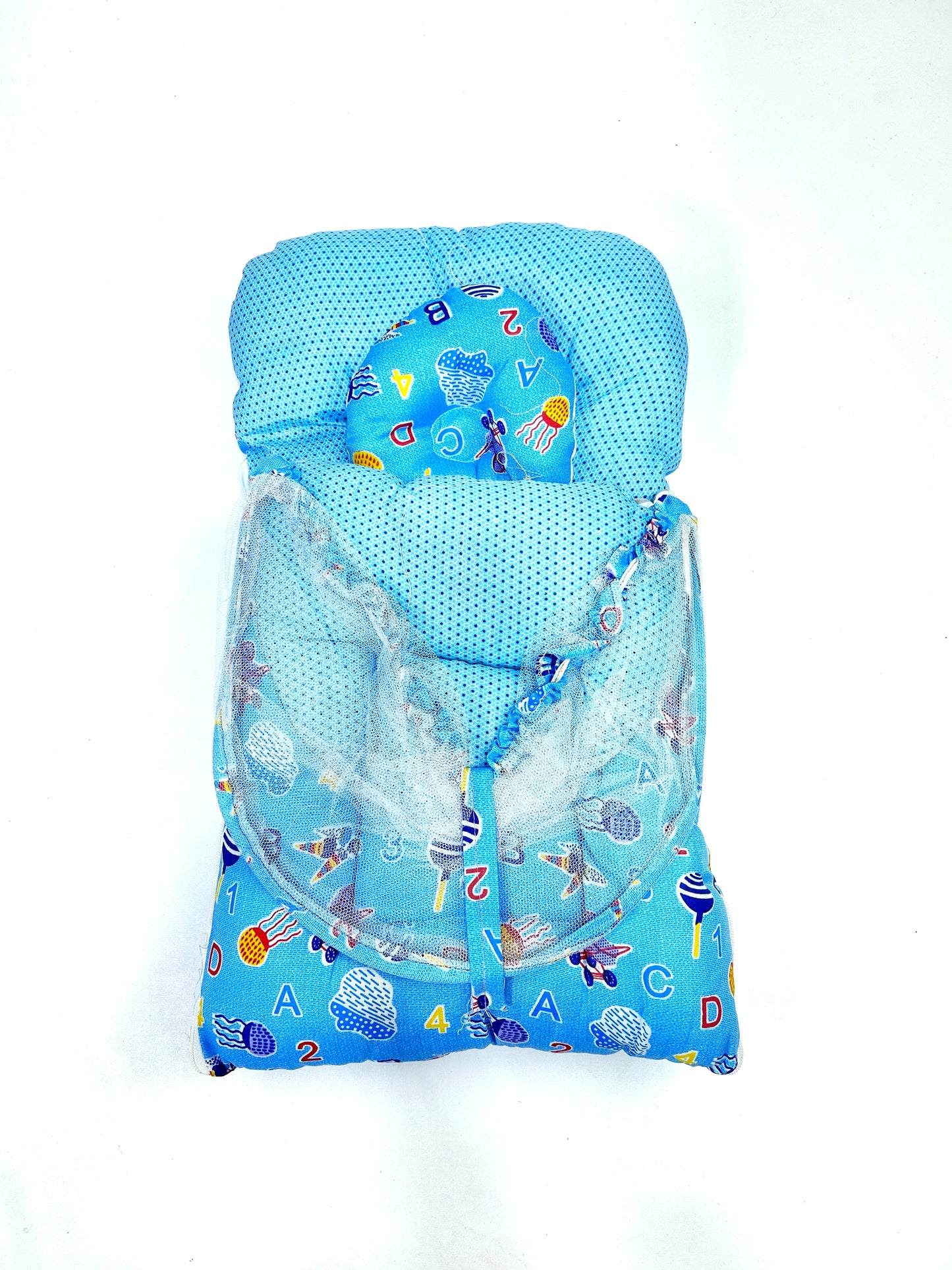 Alphabet Blue Sleeping Bag For Newborns / Baby Carry Nest NBSB41