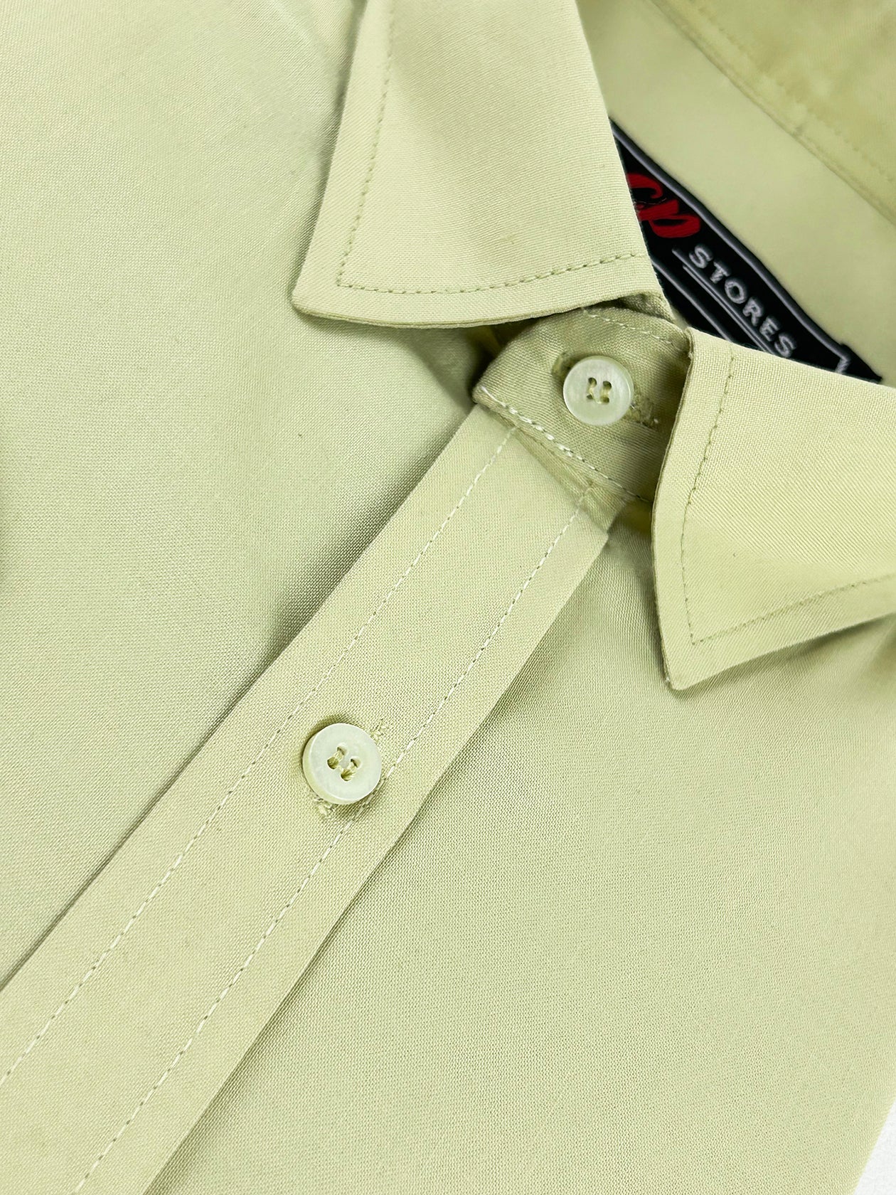 Plain Lime Green Formal Dress Shirt For Men MFS267