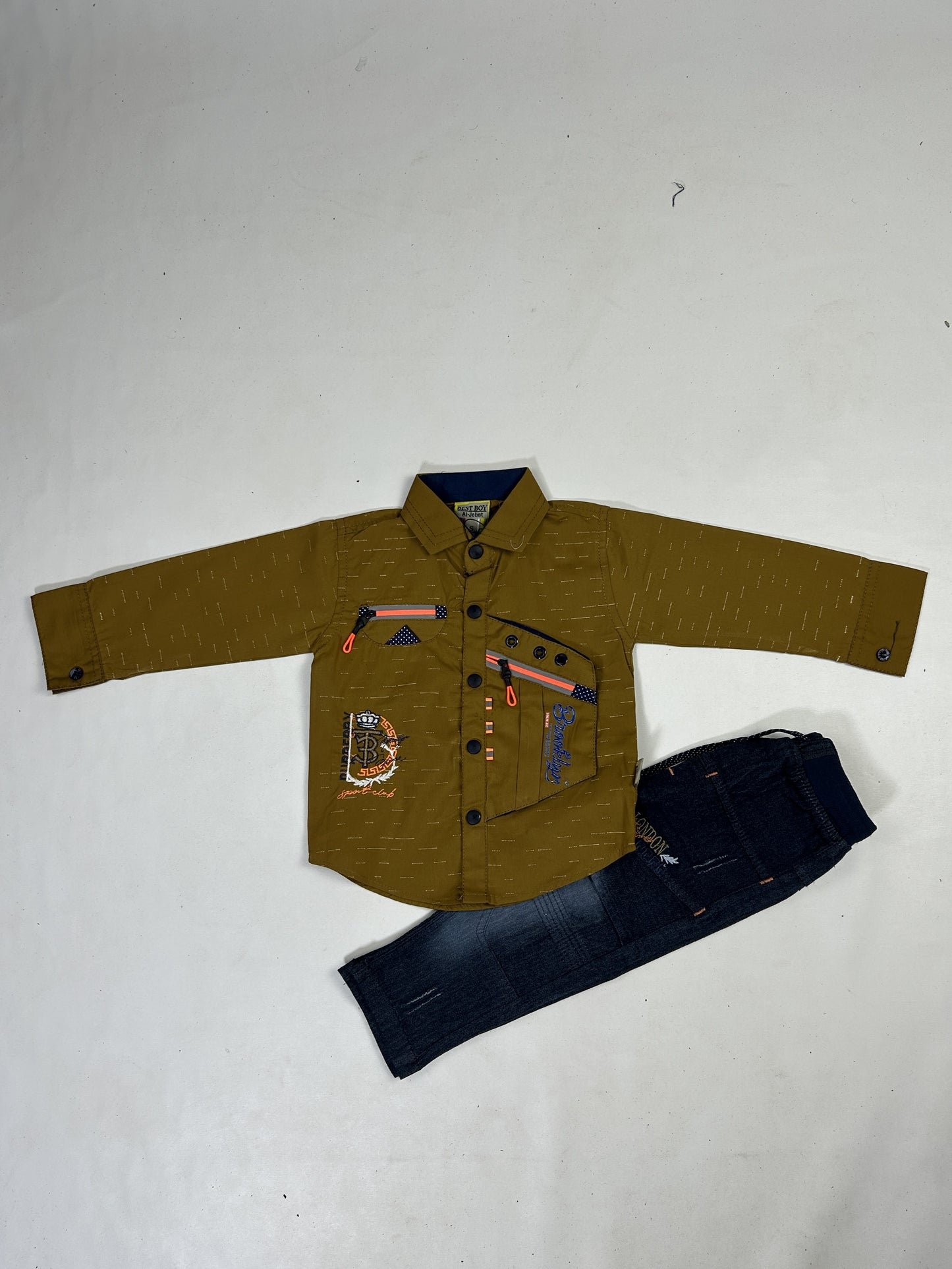 1Yr - 4Yrs Club Olive Full Sleeve Suit For Kids AJ BS523