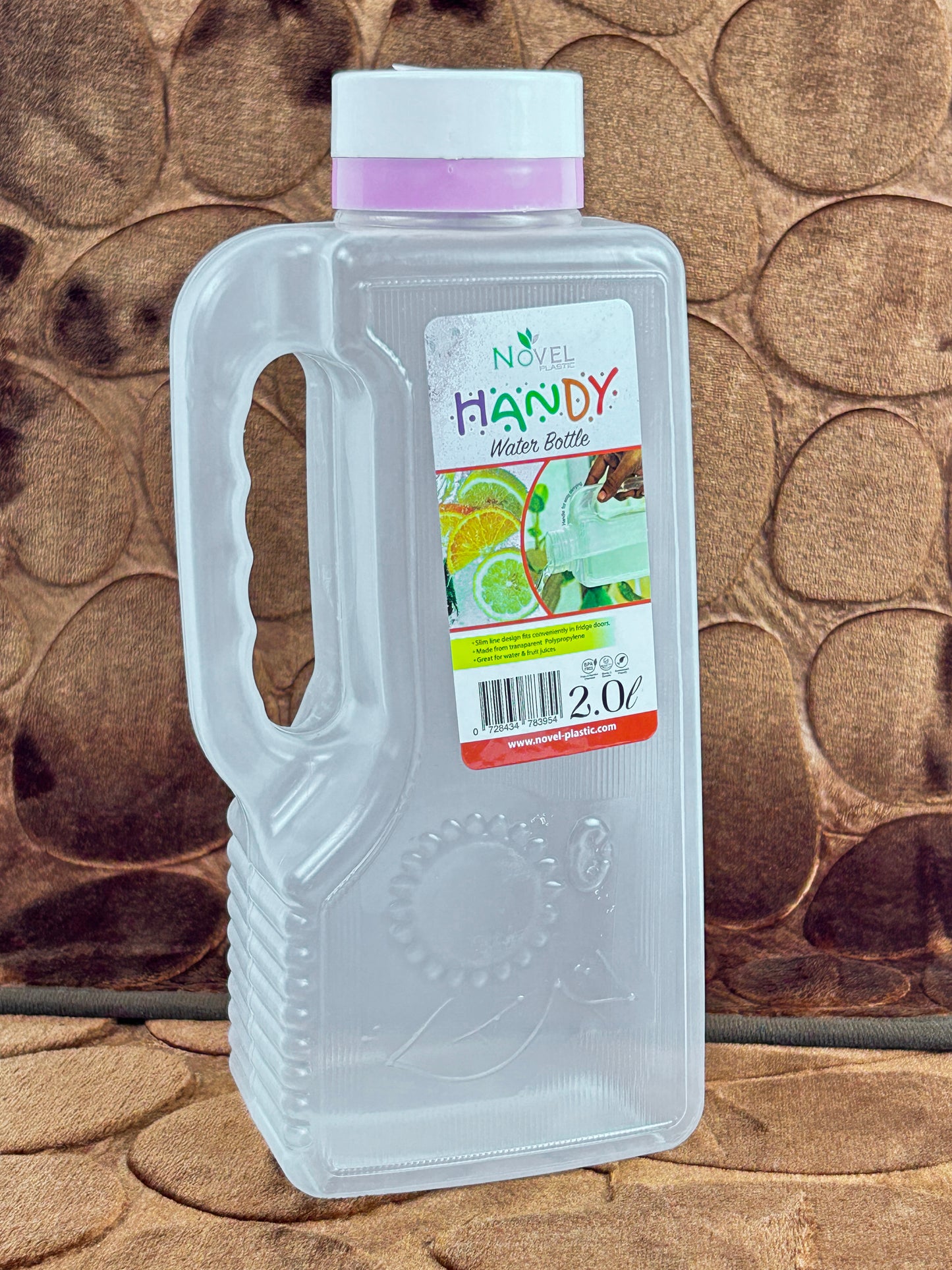 Pink Plastic Transparent Water Bottle - 2000ML