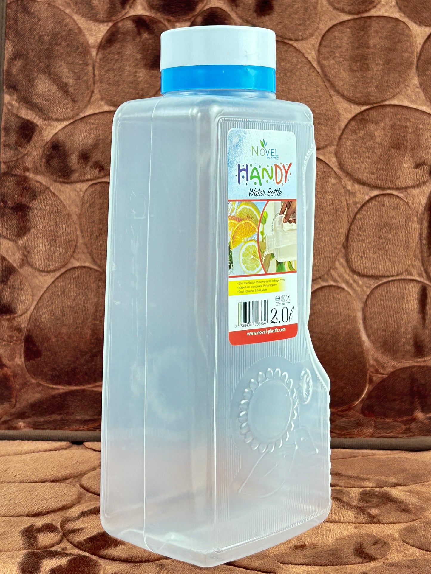 Blue Plastic Transparent Water Bottle - 2000ML