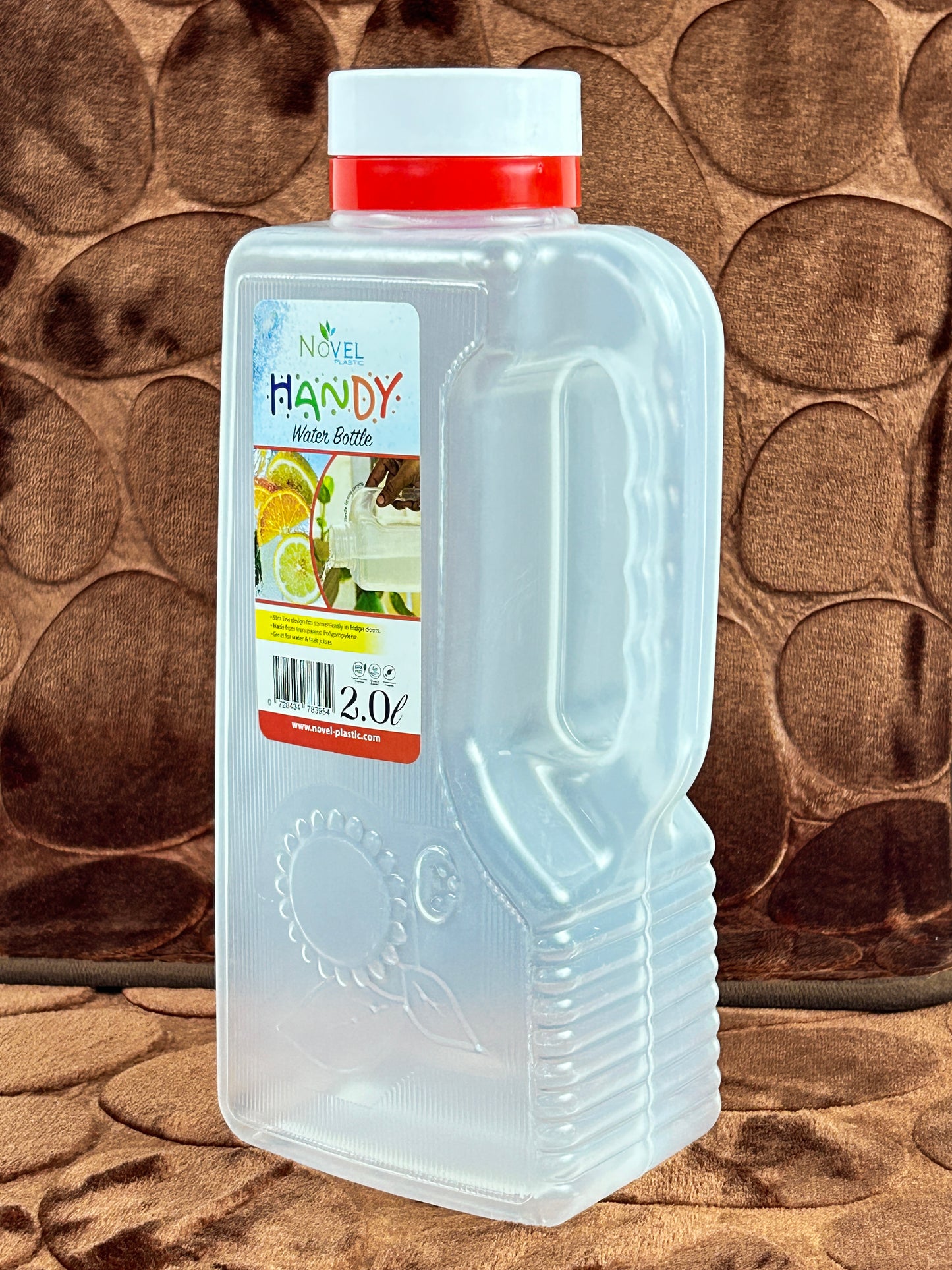Red Plastic Transparent Water Bottle - 2000ML