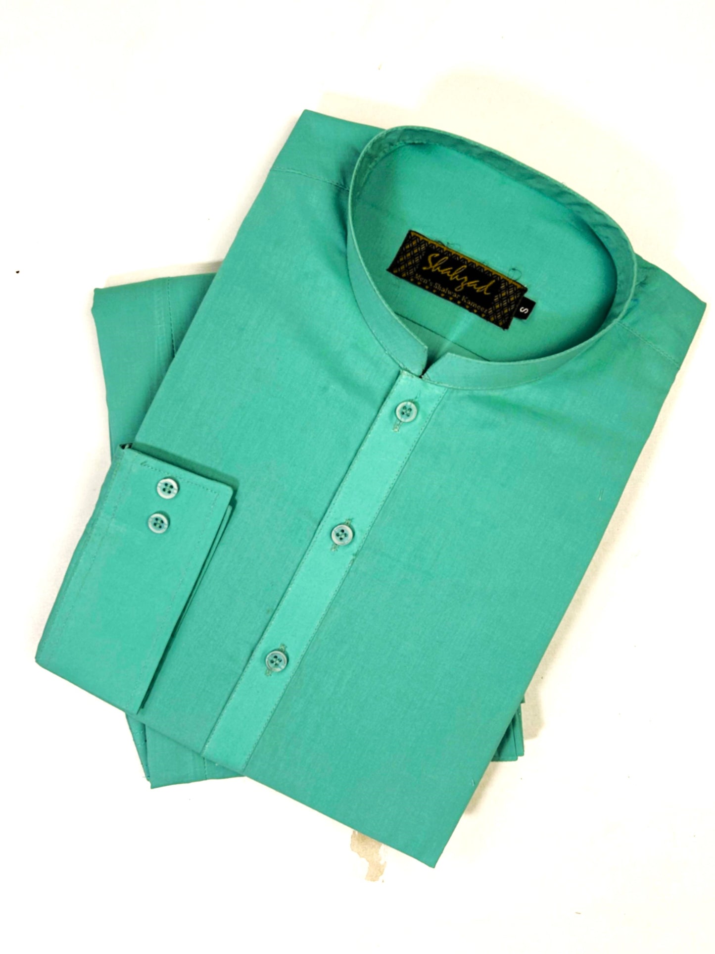 806 Men's Cotton Kameez Shalwar Stitched Suit Ferozi 07 MSK237