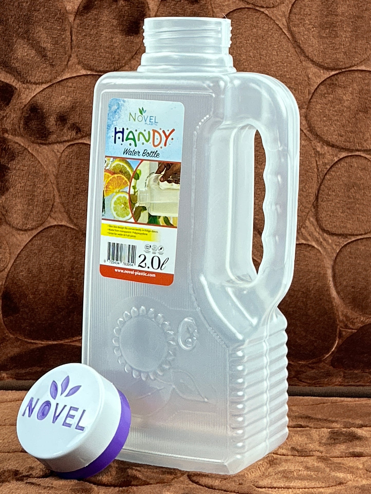 Purple Plastic Transparent Water Bottle - 2000ML