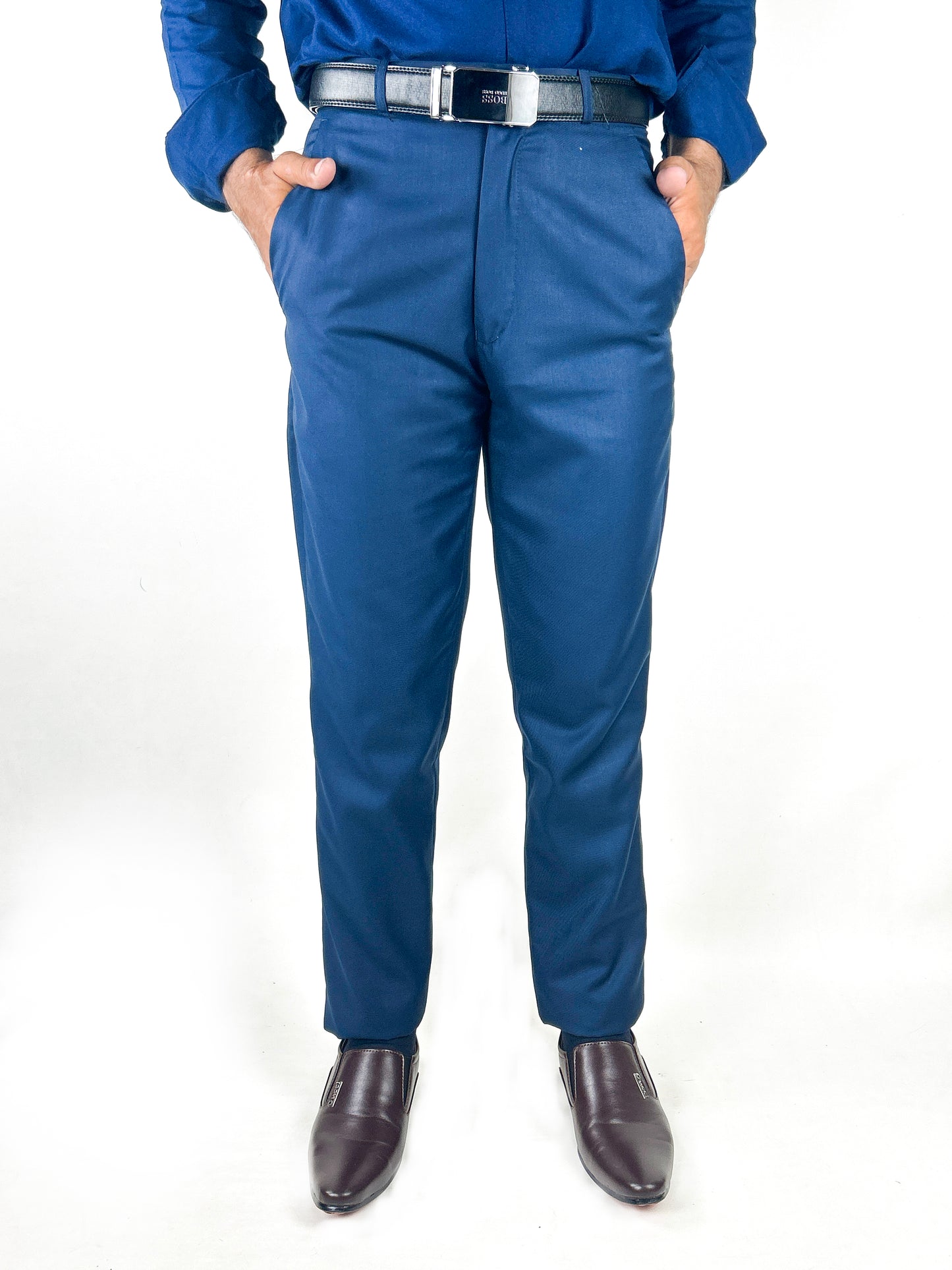 Dark Blue Men's Formal Dress Pant MFP80