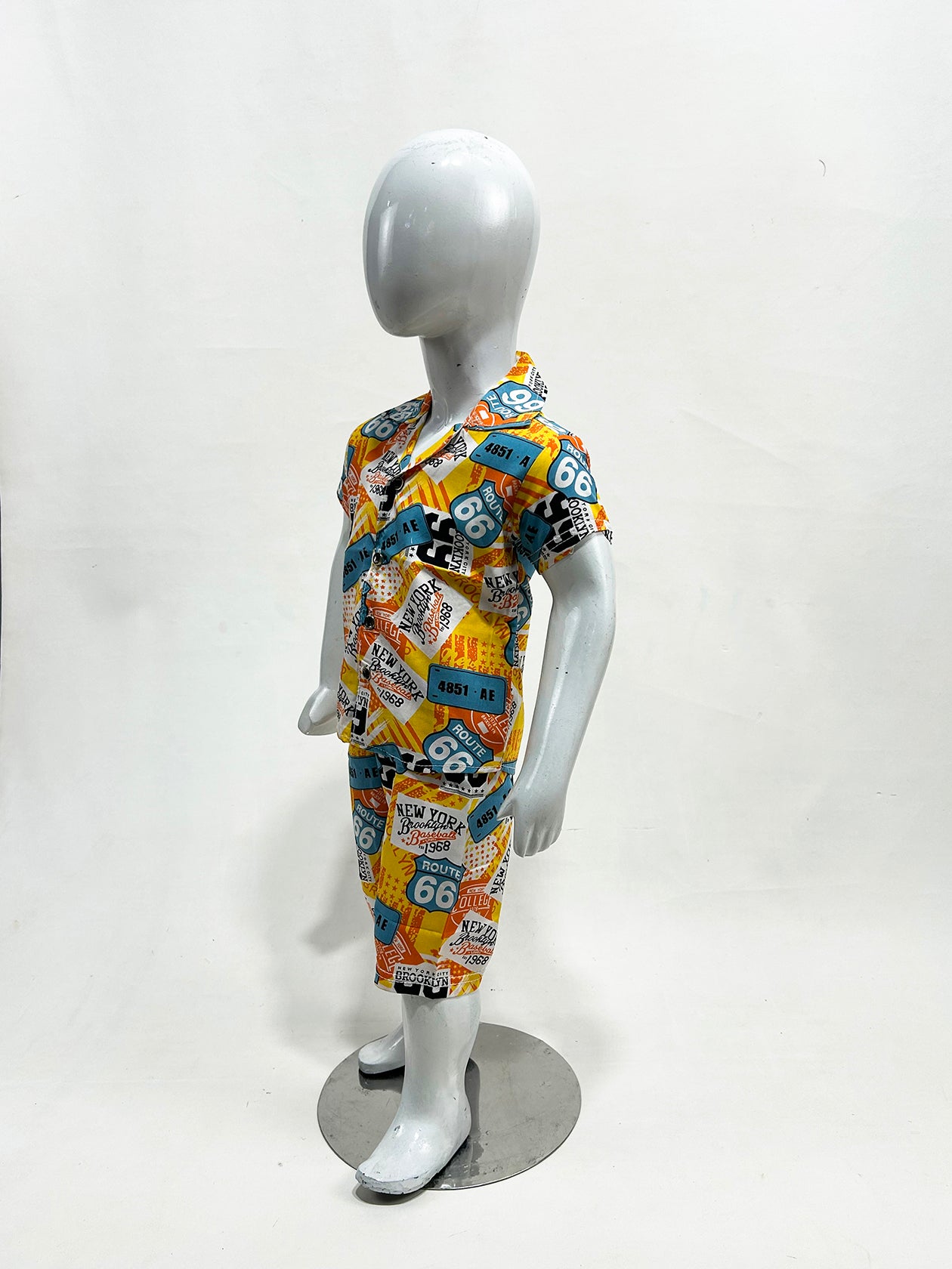 1Yr - 4Yrs Linen Co-ord Set For Kids SF BS383