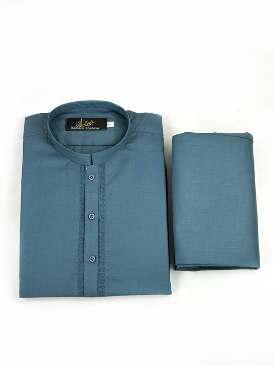 785- 6 Dark Grey Stitched Suit Kameez Shalwar For Men MSK209 Shab